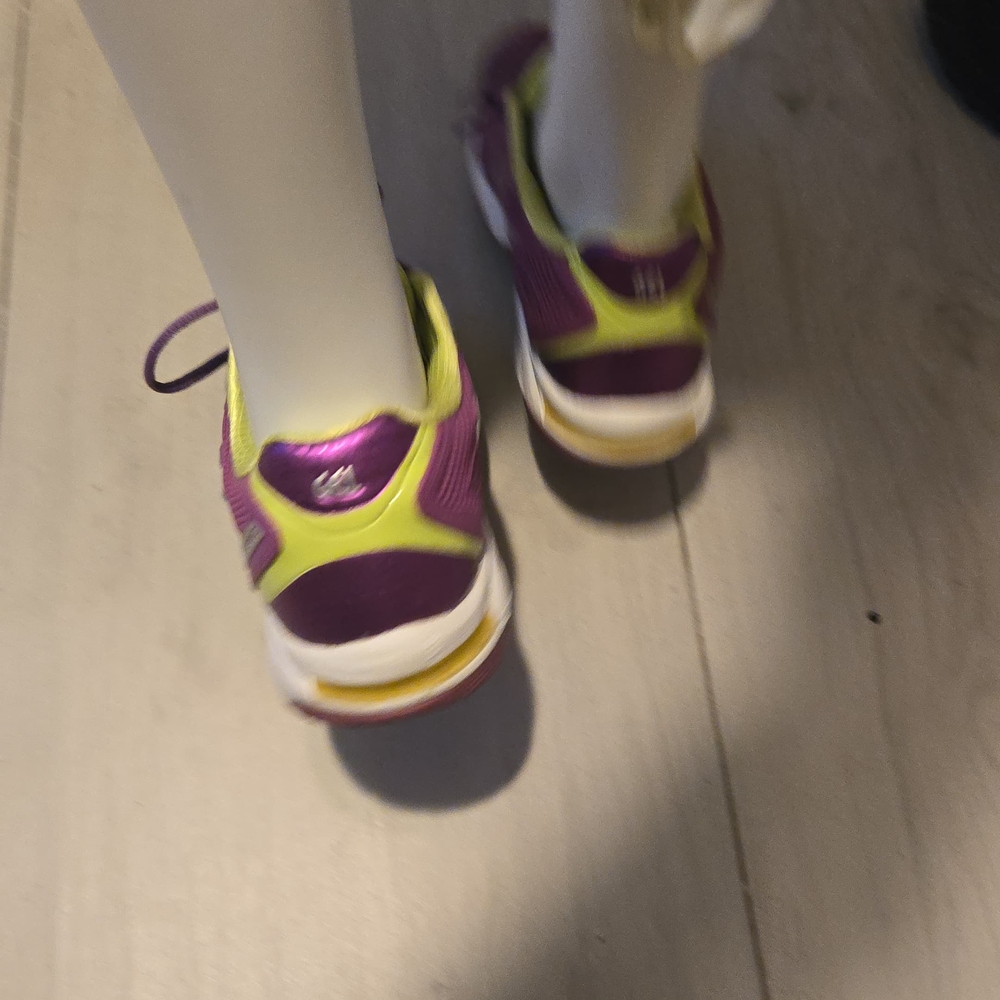 ASICS Women's Purple and Yellow Running Shoes - Picture 5 of 6